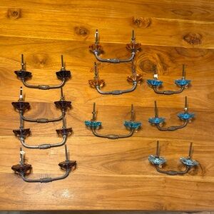 Anthropologie Set of 10 Glass Drawer Pulls